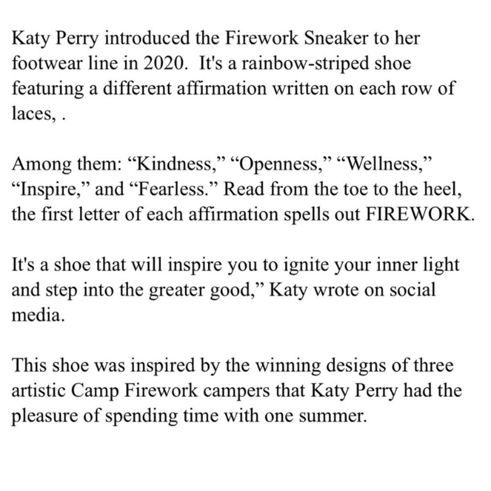 Katy Perry Womens The Firework Sneakers Shoes
Rainbow Affirmations - Picture 8 of 8